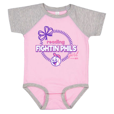 Pink/ Vintage Heather Infant Bodysuit