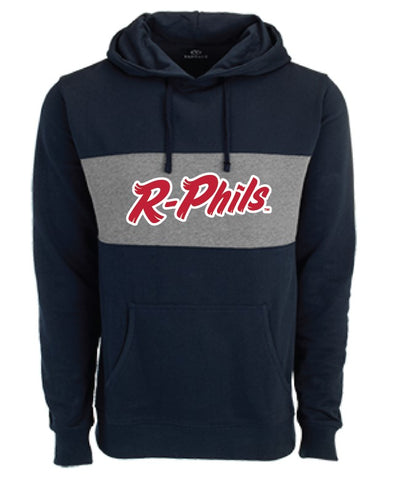 R-Phils Navy and Grey Striped Hoodie