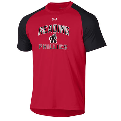 UA 2 Tone Red & Black Reading Phillies Train Tech T-Shirt