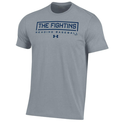 UA Grey "The Fightins" Reading Baseball Charged Cotton T-Shirt