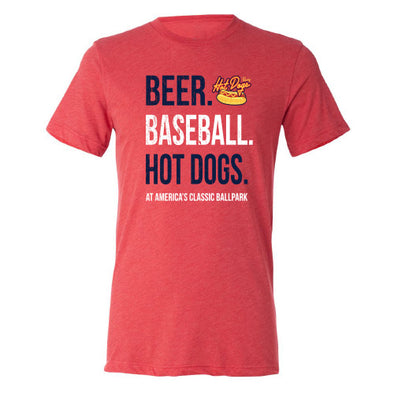 108 Stitches Beer Baseball Hot Dogs T-Shirt