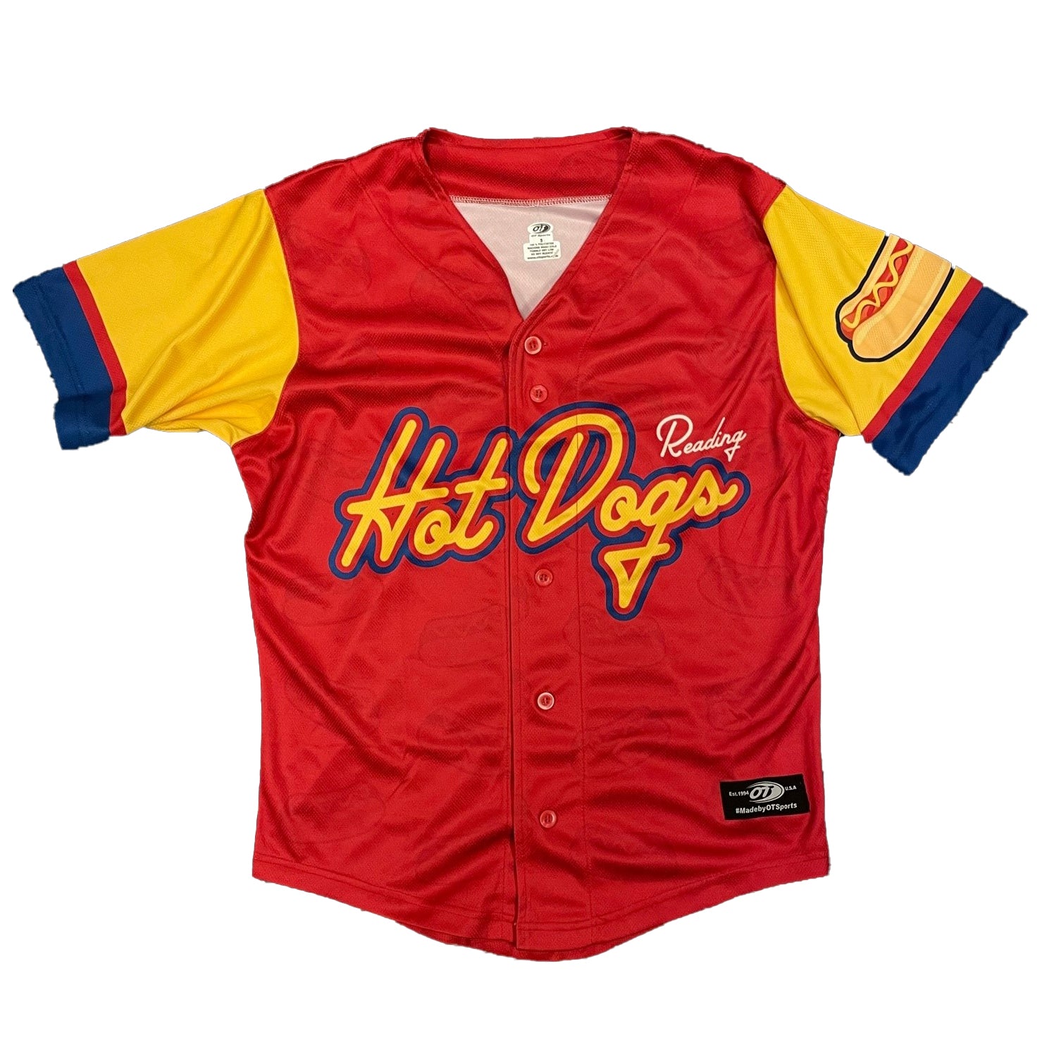 OT Sports Personalized Youth Reading Hot Dog Replica Jersey Youth Medium