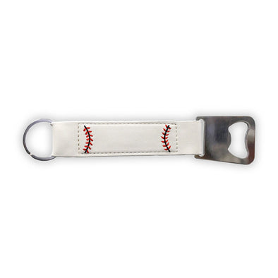 Zumer Sports Baseball Textured Key Chain Bottle Opener